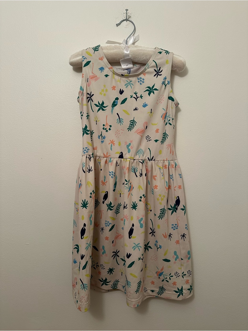 Hanna Andersson Minnow Tropical Print Tank Swim Dress